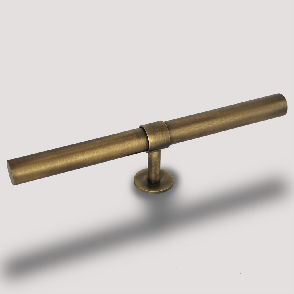 HARDWARE T-KNOB DOORHANDLE ANTIQUE BRASS SIMPLE