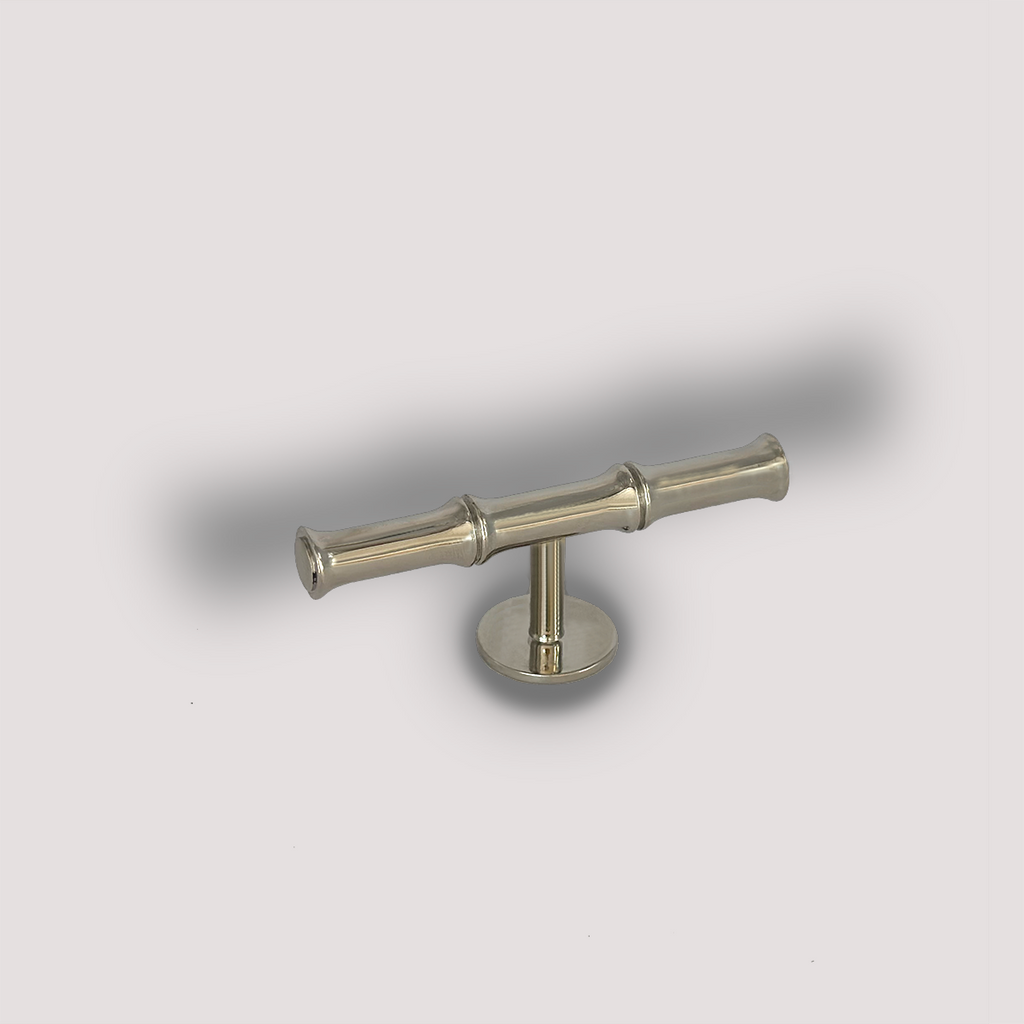 HARDWARE T-KNOB BAMBOO NICKEL POLISHED